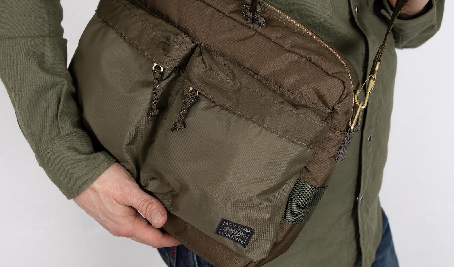 Yoshida Bag PORTER FORCE 3WAY BRIEFCASE 855-07594 olive drab Made in Yoshida Bag PORTER FORCE 3WAY BRIEFCASE 855-07594 olive drab Made in
