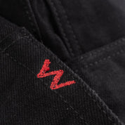 IH-666S-142BB - 14oz Selvedge Denim Slim Straight Cut Jeans - Black/Black