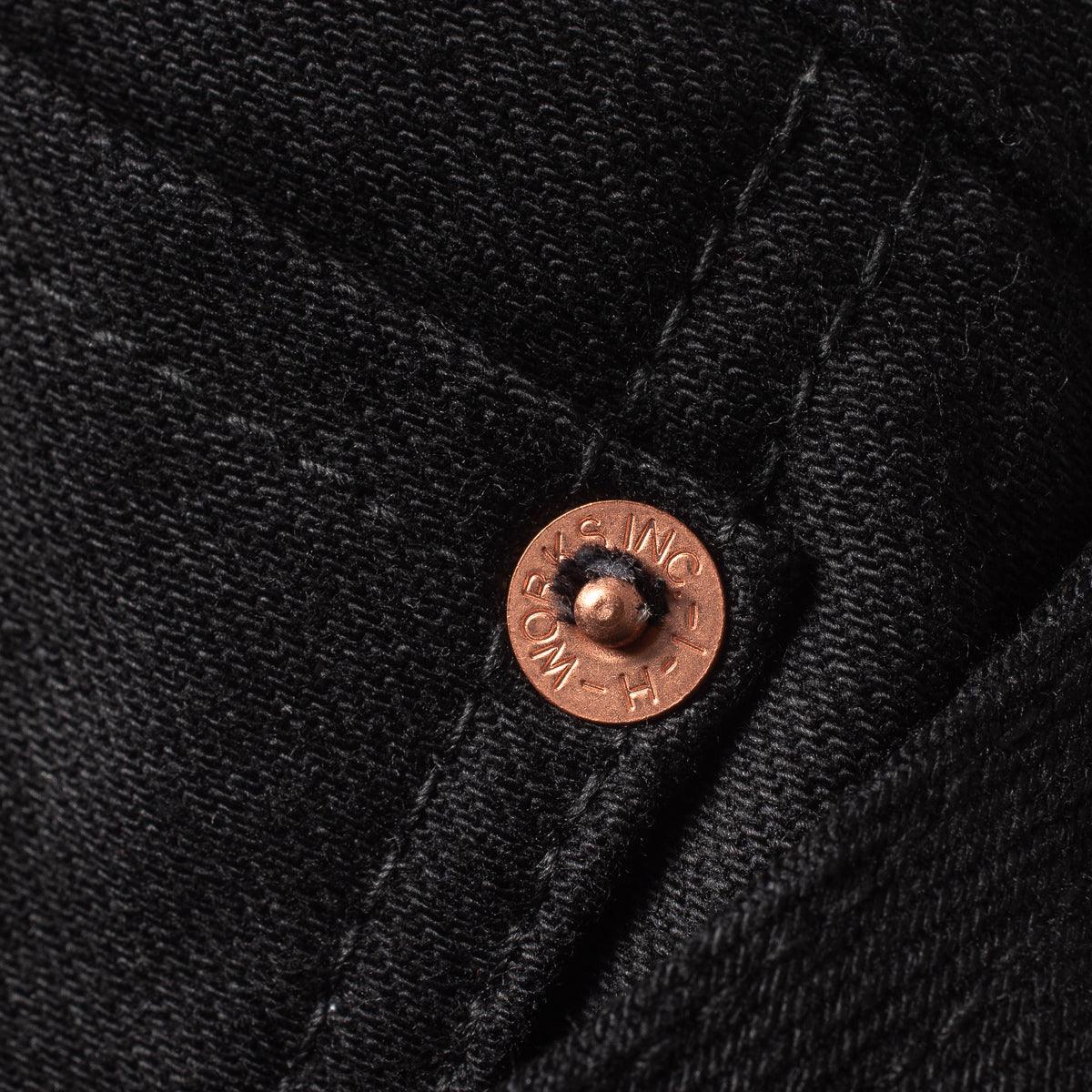 IH-666S-142BB - 14oz Selvedge Denim Slim Straight Cut Jeans - Black/Black