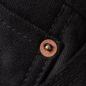 IH-666S-142BB - 14oz Selvedge Denim Slim Straight Cut Jeans - Black/Black