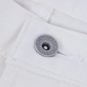 IH-777-WT - 13.5oz Cotton Twill Slim Tapered Cut Jeans - White
