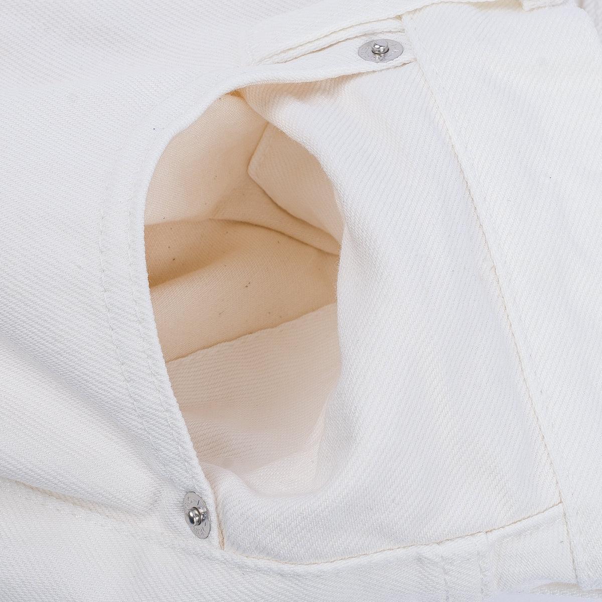 IH-777-WT - 13.5oz Cotton Twill Slim Tapered Cut Jeans - White