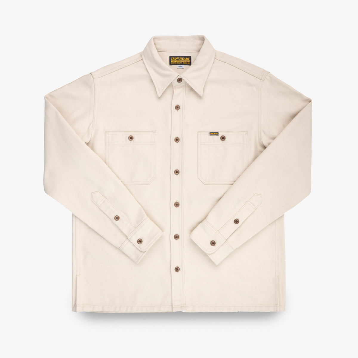 IHSH-423-IVO - 13oz Oxford Cloth Work Overshirt - Ivory