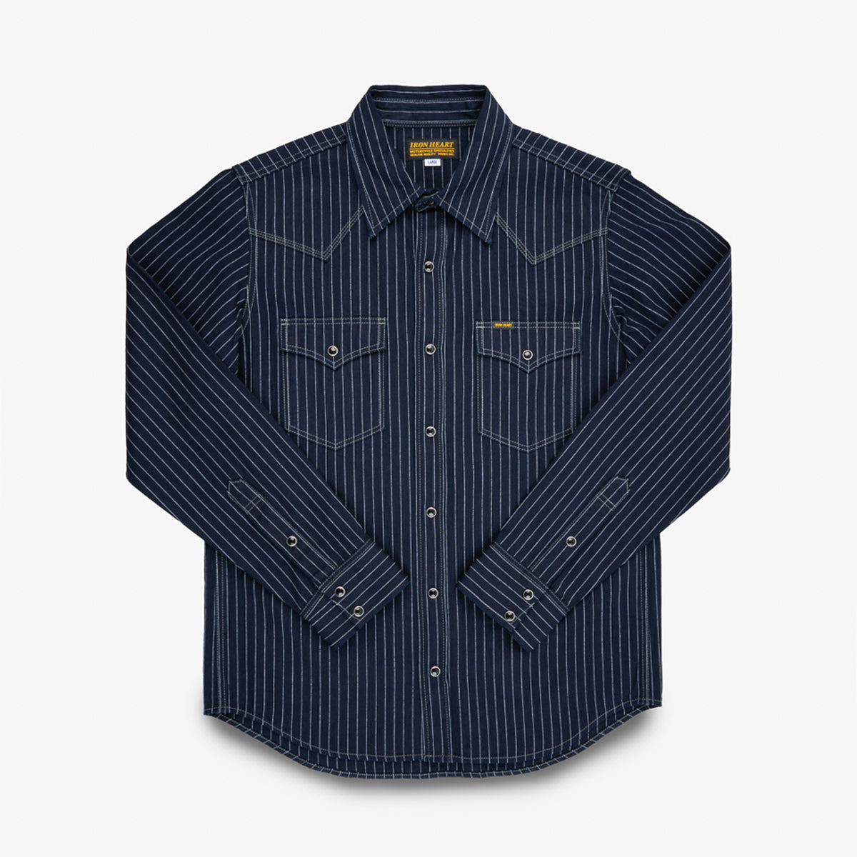 【PERSTEP】25SS★ Herringbone Twill Field Shirt Les Deux Kolton Herringbone Poplin Shirt - White/Chive Green