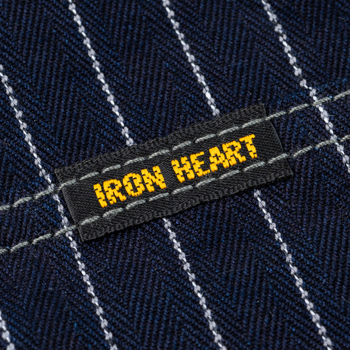 IHSH-424-IND - 8.5oz Herringbone Stripe Western Shirt - Indigo