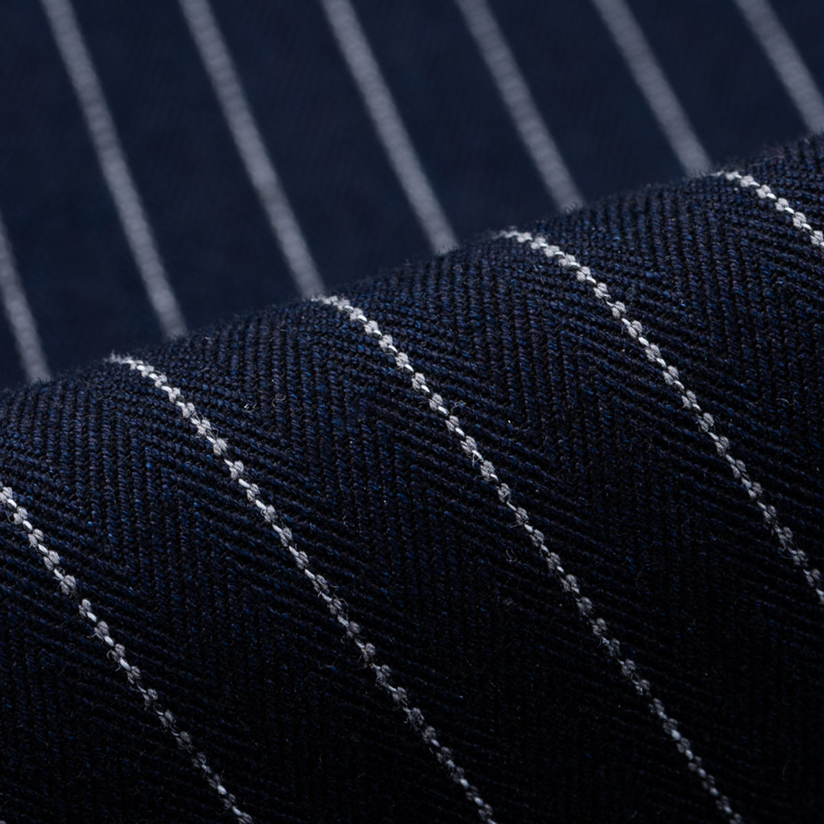 IHSH-424-IND - 8.5oz Herringbone Stripe Western Shirt - Indigo