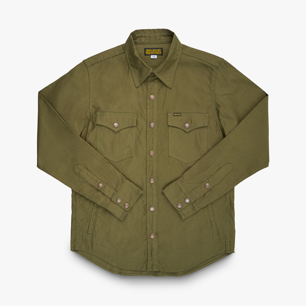 IHSH-425-OLV - FW25 - 8oz Military Whipcord CPO Shirt - Olive