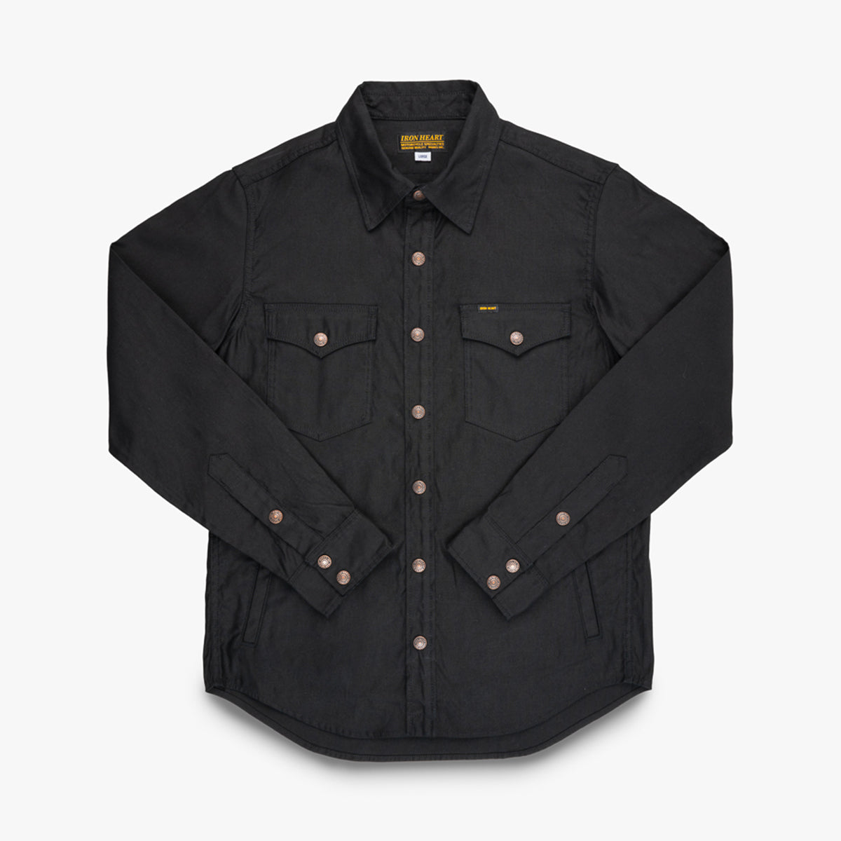IHSH-425-BLK - FW25 - 8oz Military Whipcord CPO Shirt - Black