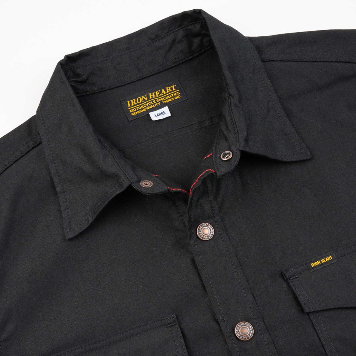 IHSH-425-BLK - FW25 - 8oz Military Whipcord CPO Shirt - Black