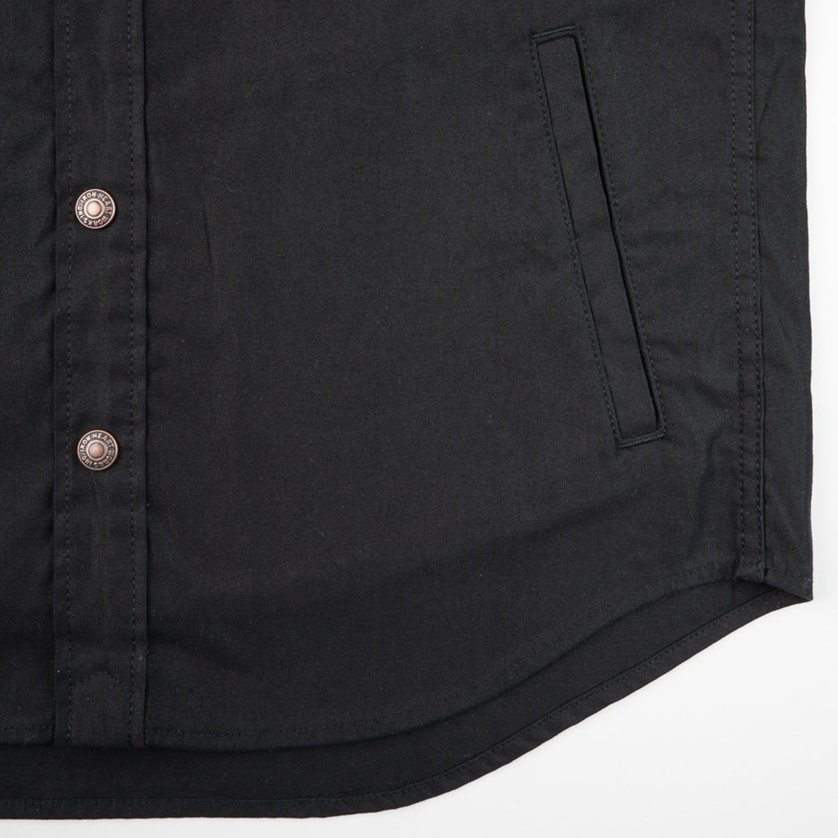 IHSH-425-BLK - FW25 - 8oz Military Whipcord CPO Shirt - Black