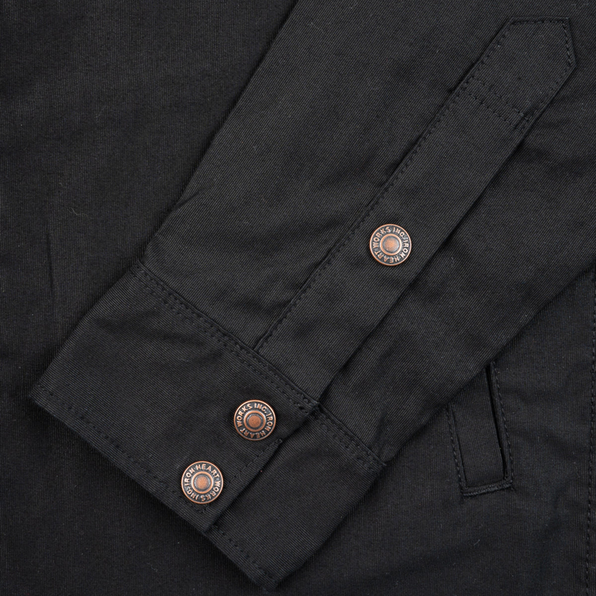 IHSH-425-BLK - FW25 - 8oz Military Whipcord CPO Shirt - Black