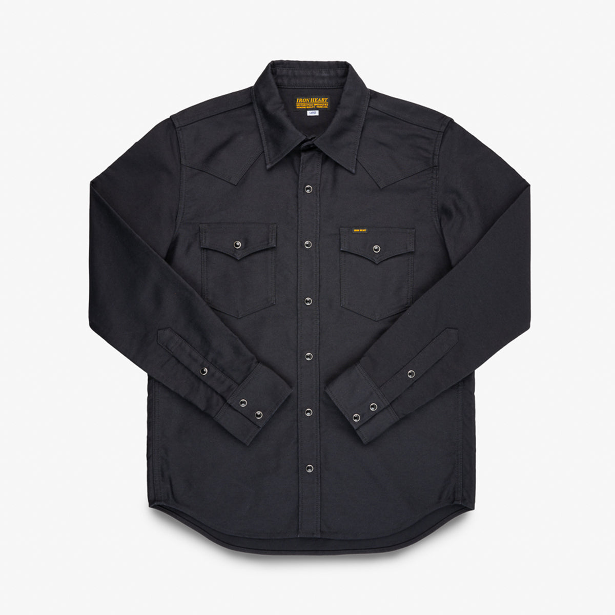 IHSH-426-BLK - 12oz Military Moleskin Western Shirt - Black – IRON
