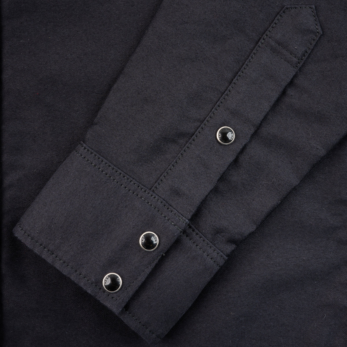 IHSH-426-BLK - 12oz Military Moleskin Western Shirt - Black