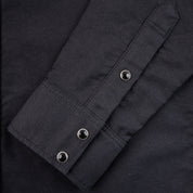 IHSH-426-BLK - 12oz Military Moleskin Western Shirt - Black