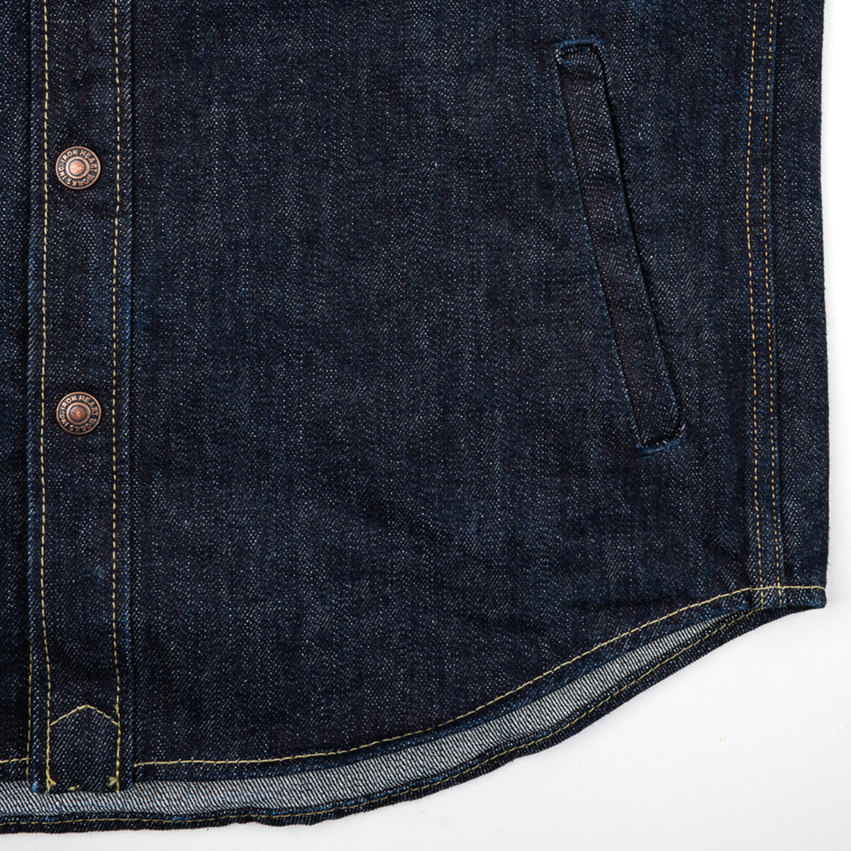 IHSH-427-IND - 16oz Vintage Selvedge Denim CPO Shirt - Indigo