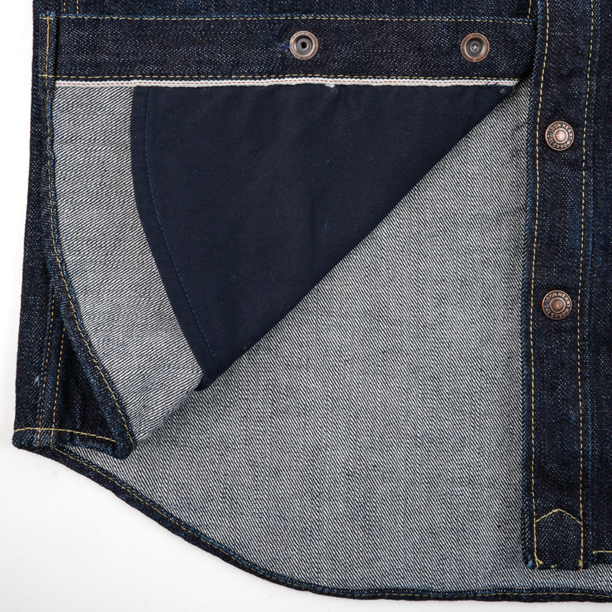 IHSH-427-IND - 16oz Vintage Selvedge Denim CPO Shirt - Indigo