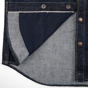 IHSH-427-IND - 16oz Vintage Selvedge Denim CPO Shirt - Indigo