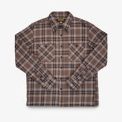 IHSH-430-BRN - FW25 - Slubby Heavy Flannel Check Work Overshirt - Brown