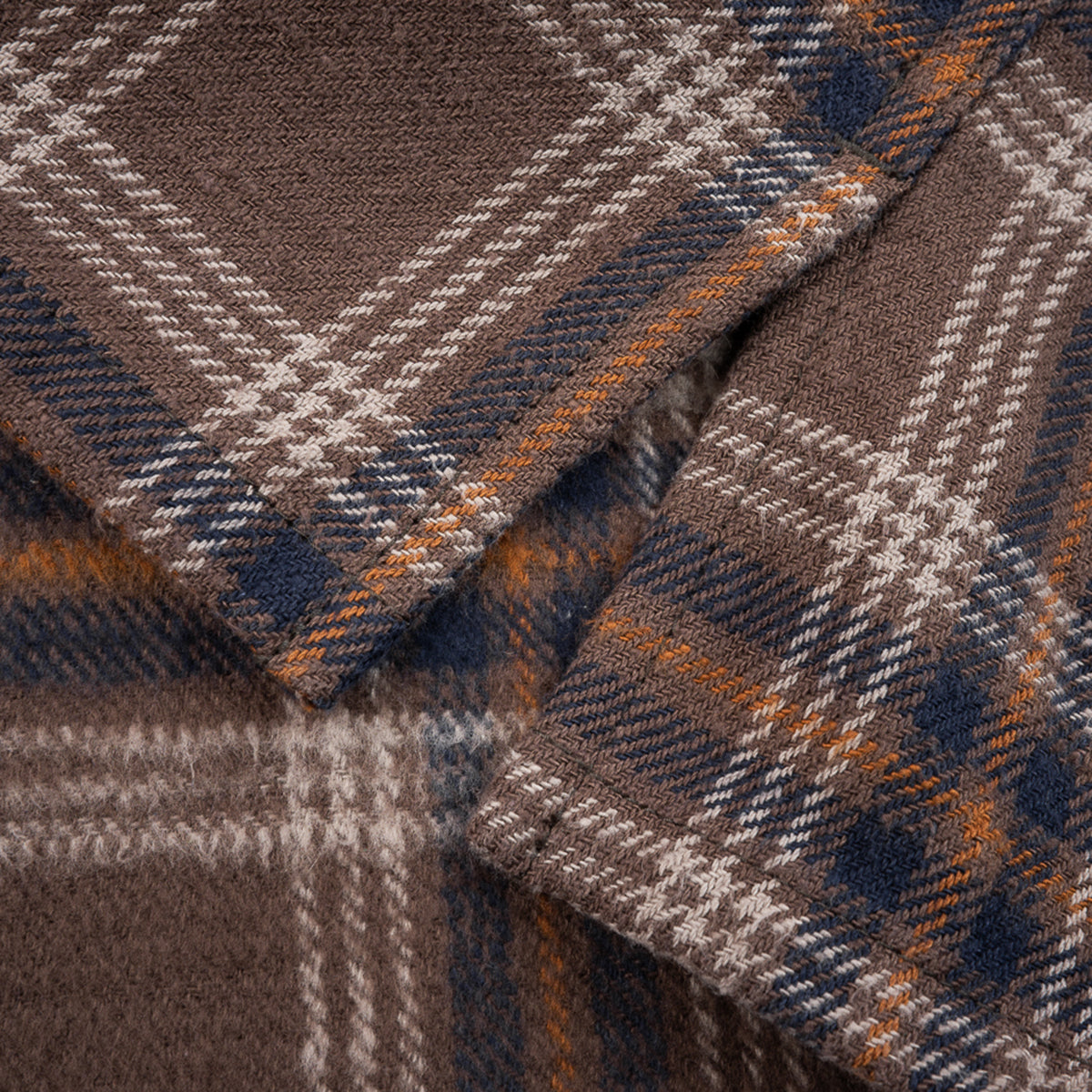 IHSH-430-BRN - FW25 - Slubby Heavy Flannel Check Work Overshirt - Brown