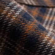 IHSH-431-BRN - FW25 - Slubby Heavy Flannel Check Western Shirt - Brown
