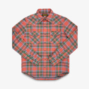IHSH-436-RED - FW25 - Ultra Heavy Flannel American Check Western Shirt - Red