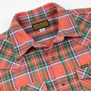 IHSH-436-RED - FW25 - Ultra Heavy Flannel American Check Western Shirt - Red