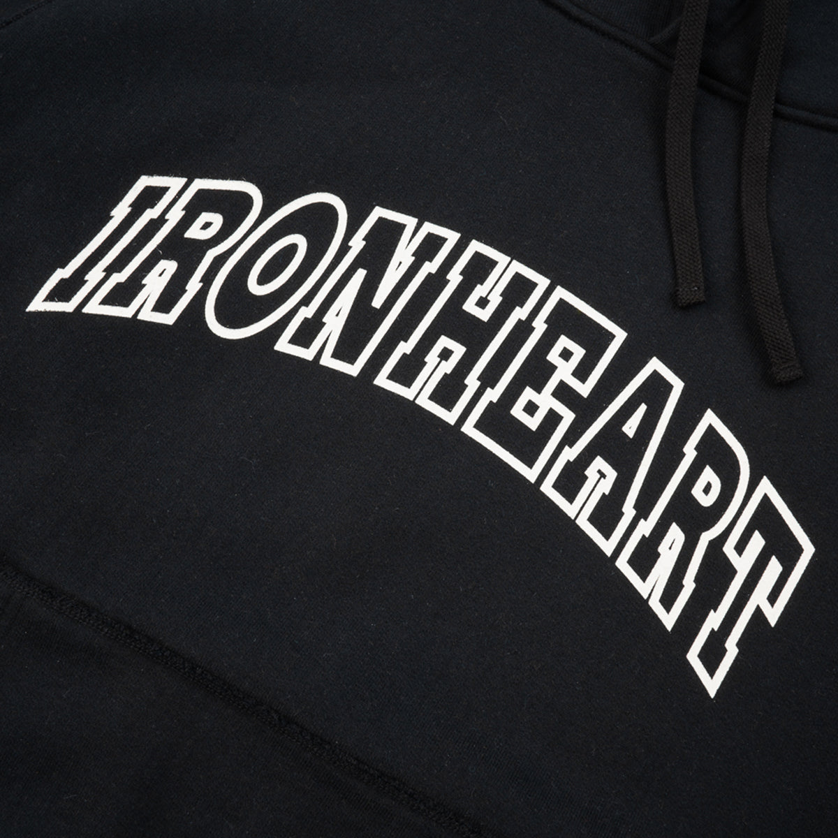 IHSW-79-BLK - FW25 - Printed 14oz Ultra Heavyweight Loopwheel Cotton Hoodie - Black