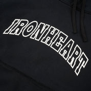 IHSW-79-BLK - FW25 - Printed 14oz Ultra Heavyweight Loopwheel Cotton Hoodie - Black