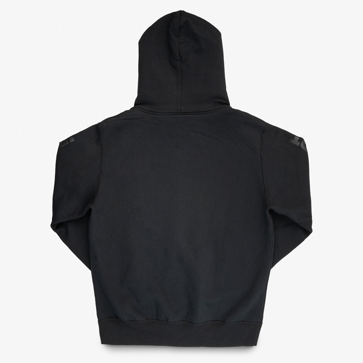 IHSW-80L-BLK - Printed 14oz Ultra Heavyweight Loopwheel Cotton Zippered Hoodie - Black