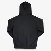 IHSW-80L-BLK - Printed 14oz Ultra Heavyweight Loopwheel Cotton Zippered Hoodie - Black