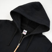 IHSW-80L-BLK - Printed 14oz Ultra Heavyweight Loopwheel Cotton Zippered Hoodie - Black