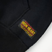 IHSW-80L-BLK - Printed 14oz Ultra Heavyweight Loopwheel Cotton Zippered Hoodie - Black