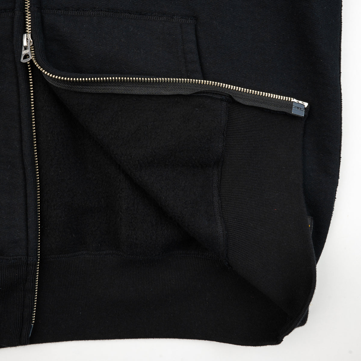 IHSW-80L-BLK - Printed 14oz Ultra Heavyweight Loopwheel Cotton Zippered Hoodie - Black