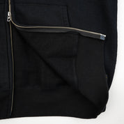 IHSW-80L-BLK - Printed 14oz Ultra Heavyweight Loopwheel Cotton Zippered Hoodie - Black