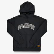 IHSW-79-BLK - FW25 - Printed 14oz Ultra Heavyweight Loopwheel Cotton Hoodie - Black