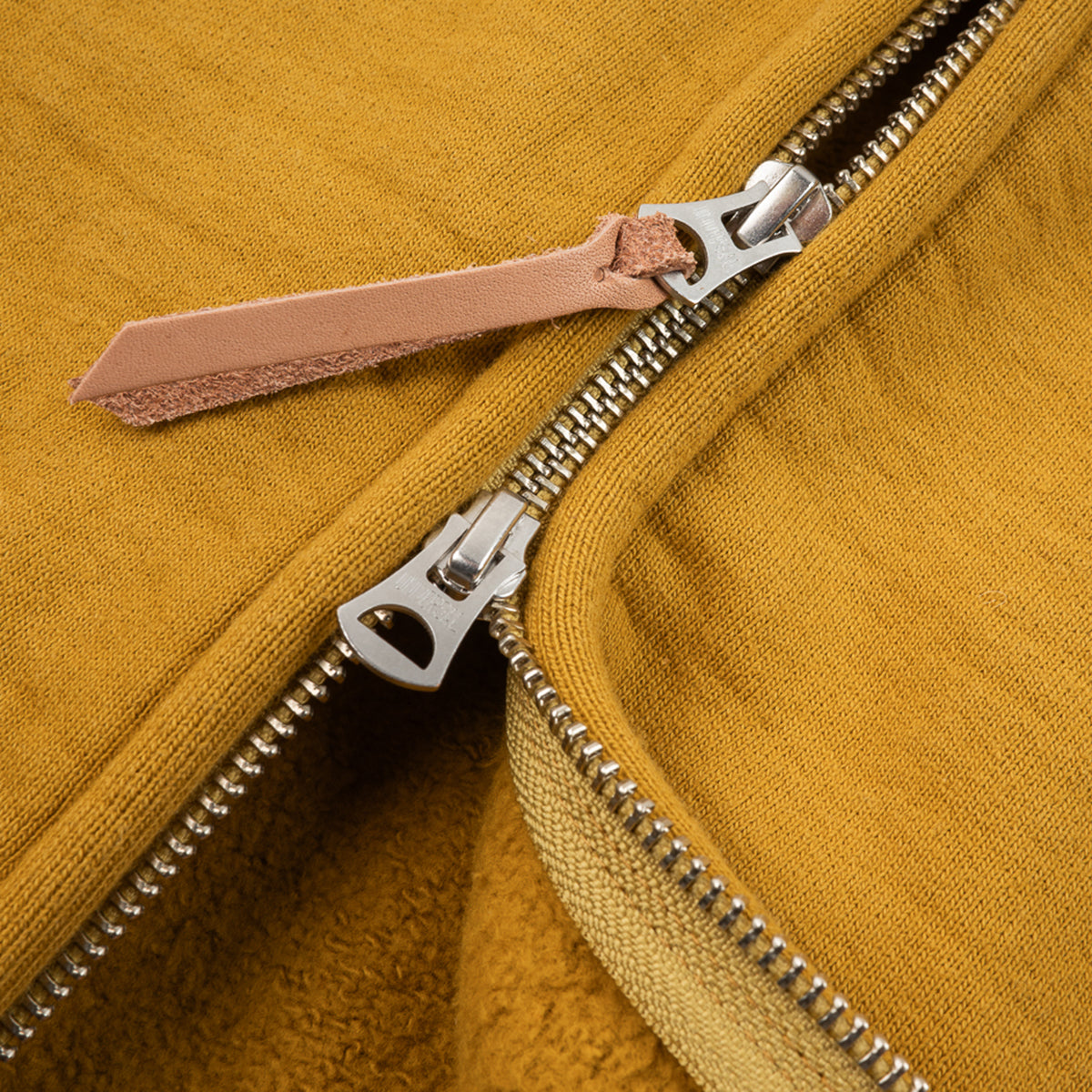 IHSW-81L-MUS-NP - 14oz Ultra Heavyweight Loopwheel Cotton Zippered Hoodie - Mustard