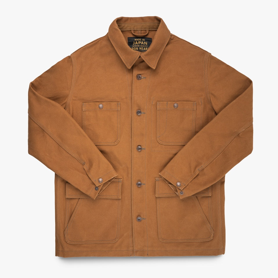 IHJ-150-BRN - 20oz Paraffin Coated Duck Chore Jacket - Brown