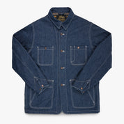 IHJ-149-IND - 10oz Selvedge Denim Blanket Lined Chore Jacket - Indigo