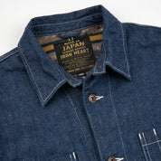 IHJ-149-IND - 10oz Selvedge Denim Blanket Lined Chore Jacket - Indigo