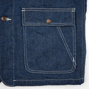 IHJ-149-IND - 10oz Selvedge Denim Blanket Lined Chore Jacket - Indigo