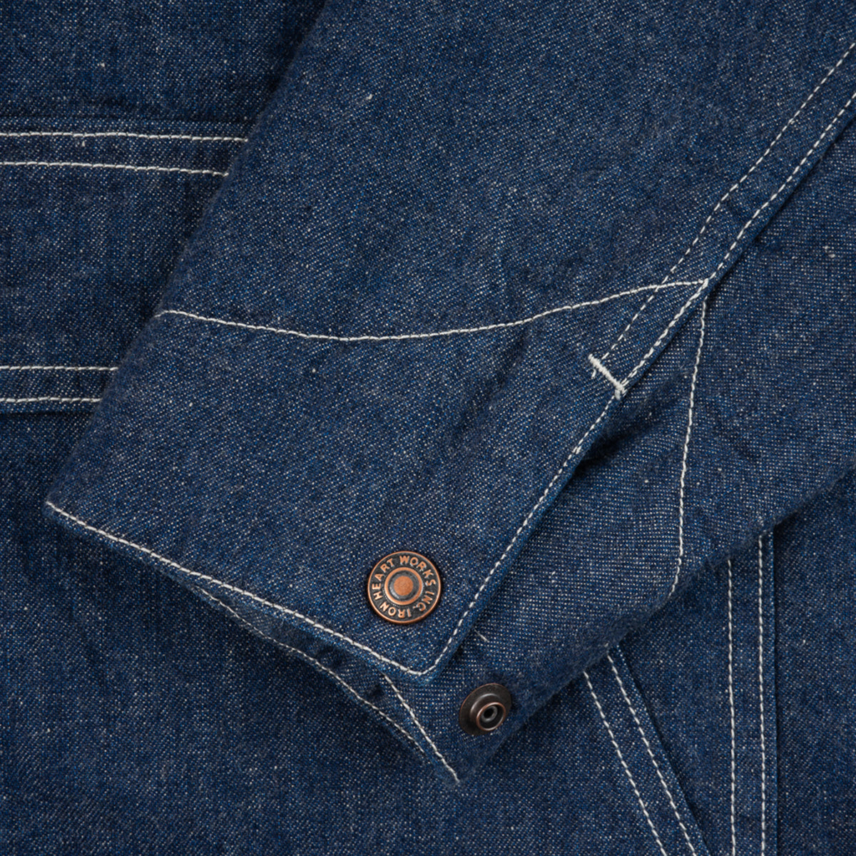 IHJ-149-IND - 10oz Selvedge Denim Blanket Lined Chore Jacket - Indigo