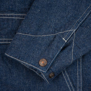 IHJ-149-IND - 10oz Selvedge Denim Blanket Lined Chore Jacket - Indigo
