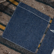 IHJ-149-IND - 10oz Selvedge Denim Blanket Lined Chore Jacket - Indigo