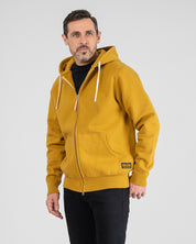 IHSW-81L-MUS-NP - 14oz Ultra Heavyweight Loopwheel Cotton Zippered Hoodie - Mustard