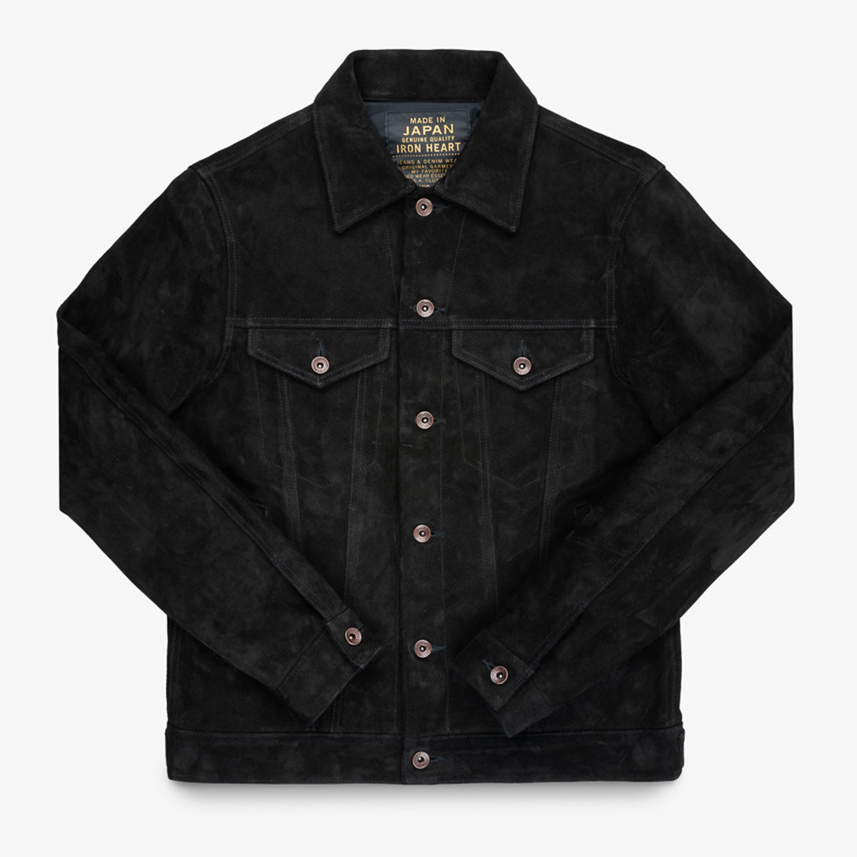 IHJ-155-BLK - FW25 - Horsehide Suede Modified Type III Jacket - Black