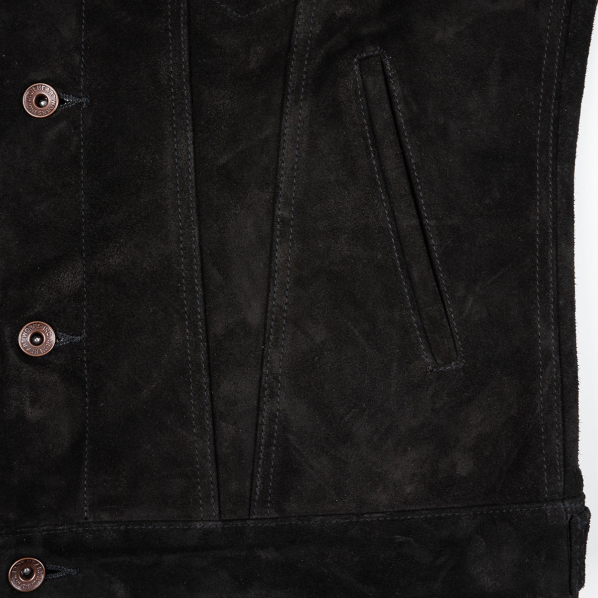 IHJ-155-BLK - FW25 - Horsehide Suede Modified Type III Jacket - Black