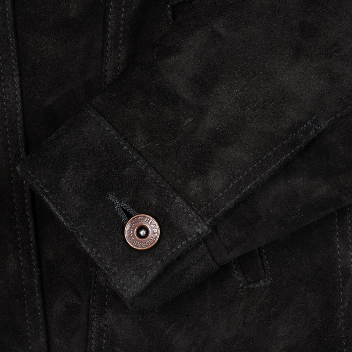 IHJ-155-BLK - FW25 - Horsehide Suede Modified Type III Jacket - Black