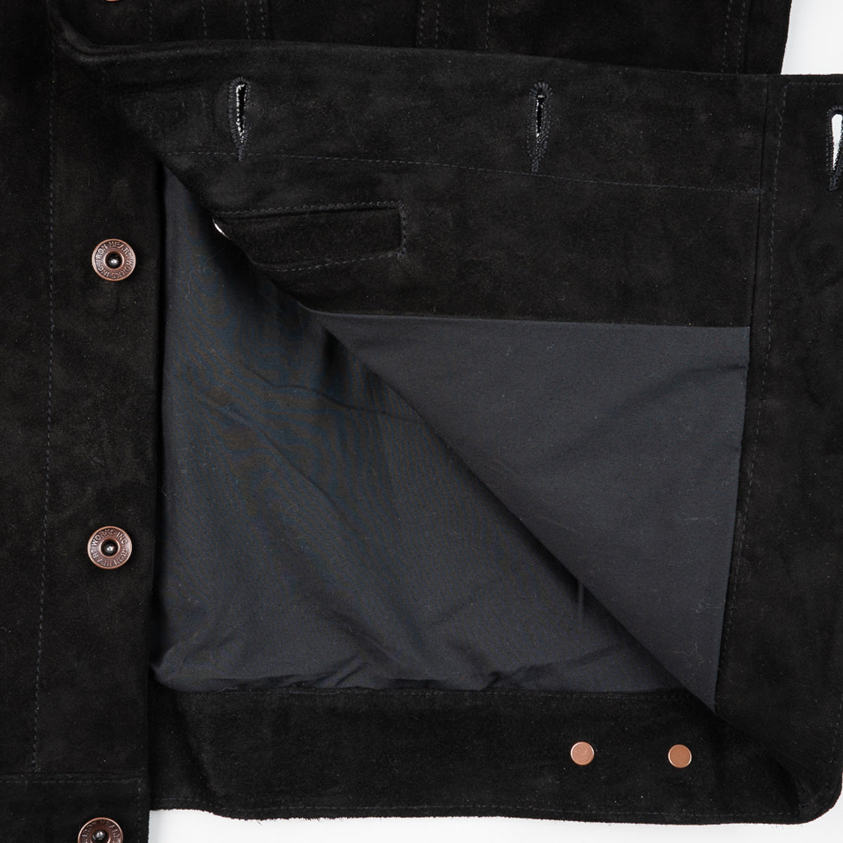 IHJ-155-BLK - FW25 - Horsehide Suede Modified Type III Jacket - Black