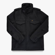 IHM-49-BLK- FW25 - 21oz Melton Wool M65 Field Jacket - Black