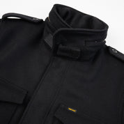 IHM-49-BLK- FW25 - 21oz Melton Wool M65 Field Jacket - Black